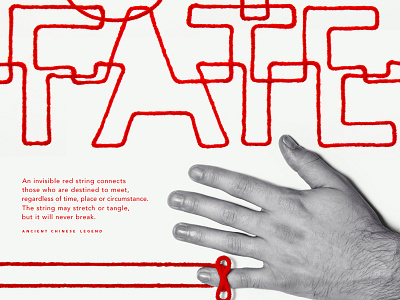 Project #19 art direction chinese legend custom type red string of fate