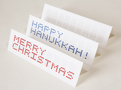 Project #30 card dots hanukkahcustomizable happy holiday holiday card merry christmas