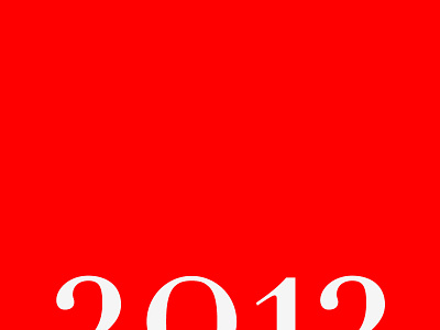 Project #31 2012 2013 happy new year red and white simple typography