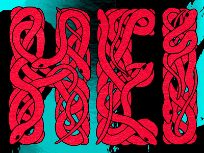 Project #36 chinese new year custom typography gong hei fat choy happy new year plies of snakes red snake snake type snake typography snakes