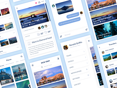Travel App All Screens app travel