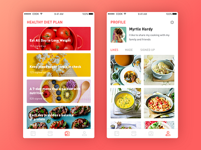 Cooking App#3 by Loong on Dribbble
