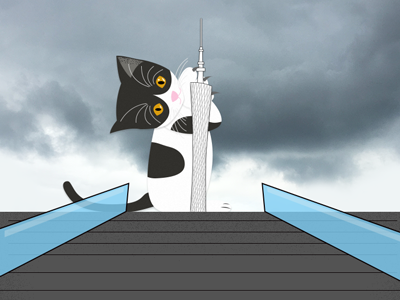 The cat of the weather - Daniel cartoon gz the canton tower series