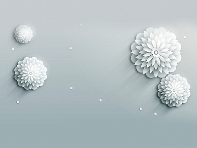 Vector flower background 3d style 3d vector flower vector background. white flower