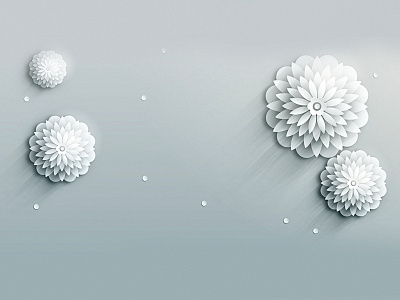 Vector flower background 3d style