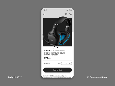 Daily UI #012 E-Commerce Shop