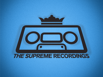 Supreme Recordings brand crown identity logo recordings supreme tape