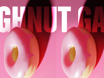 Doughnut Gang Crop abstract blender design doughnut halftone halftones pink shadows textures tungsten