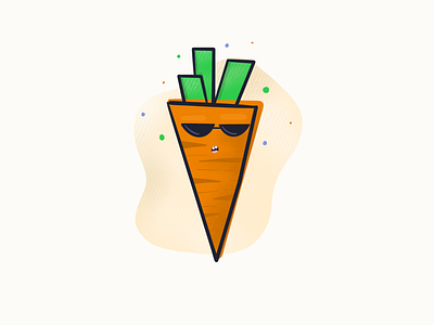 Carrot-tannin' beach carrot flat illustration orange party summertime sunglasses tan