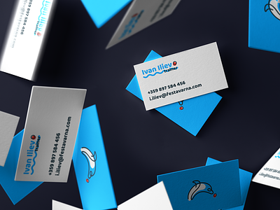 Dolphinarium - Mark&Cards branding business cards dolphin dolphinarium ocean sea seal sealife