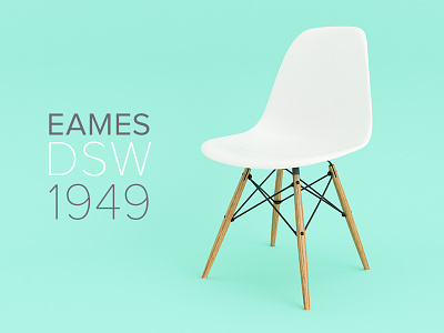 Eames 1949 DSW 3d c4d chair dsw eames lighting modeling subsurface scattering texturing vray wood