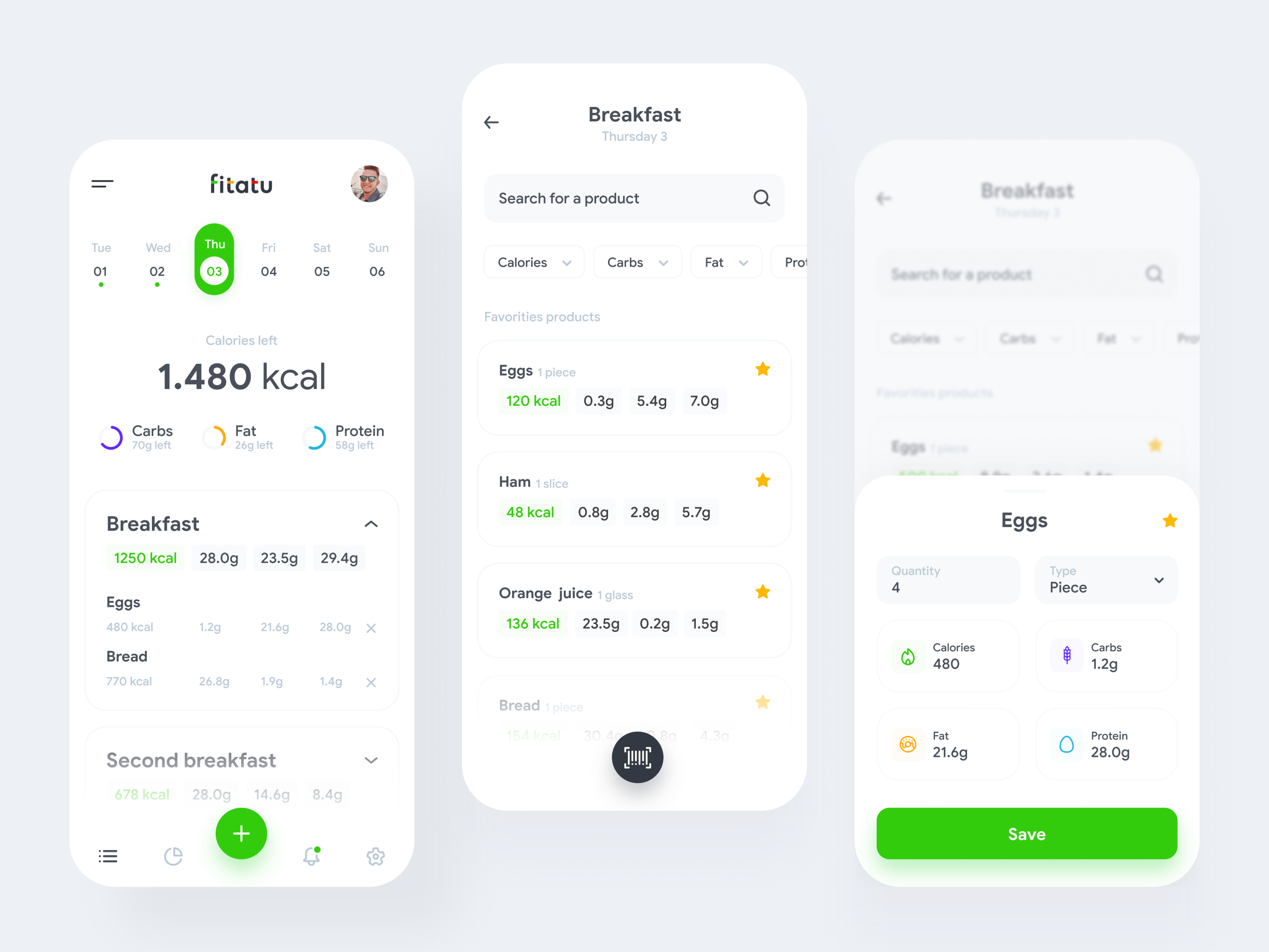 Fitatu - Calorie Counter App Redesign by Bartosz Maryniaczyk on Dribbble