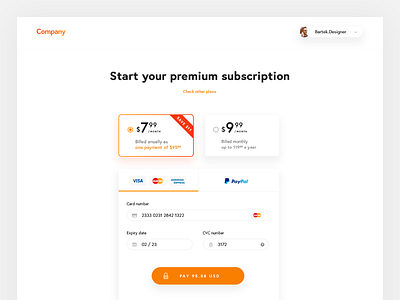 Simple Checkout checkout design flow payment stripe ui ux we