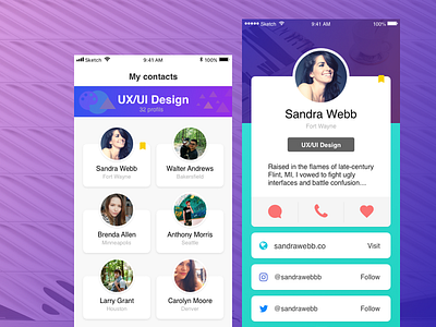 UXUI app ios profile sketch ui ux