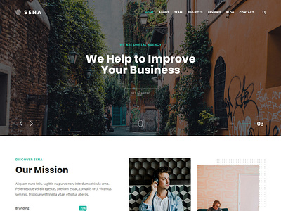 Sena - Creative MultiPurpose WordPress Theme athenastudio bootstrap fontawesome onepage plugin portfolio retina sena shortcode theme translation wordpress