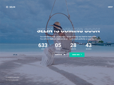 Selin - Creative Coming Soon WordPress Plugin wordpress