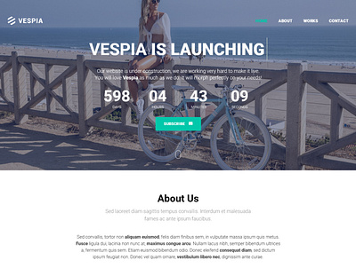 Vespia - Creative Coming Soon WordPress Plugin wordpress