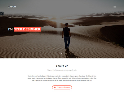 Jason - Personal Portfolio Template athenastudio blog bootstrap creative designer onepage personal portfolio responsive resume template vcard