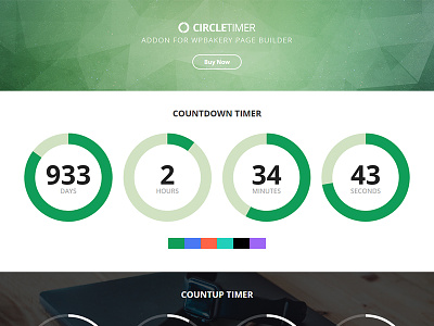 CircleTimer - Addon for WPBakery Page Builder addon athenastudio circletimer countdown countup jquery multicolor plugin responsive wordpress wpbakery