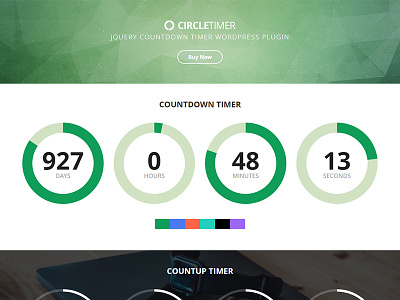 CircleTimer - jQuery Countdown Timer WordPress Plugin athenastudio callback circletimer countdown counter countup jquery multicolor plugin responsive timer wordpress