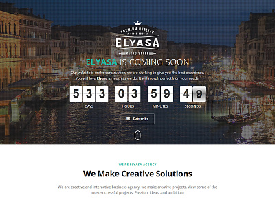 Elyasa - Responsive Coming Soon WordPress Plugin