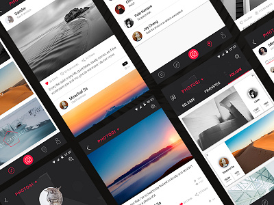 interface app photo social app camera colorful interface photo social style