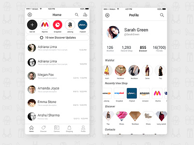 Chat Shopping App Design