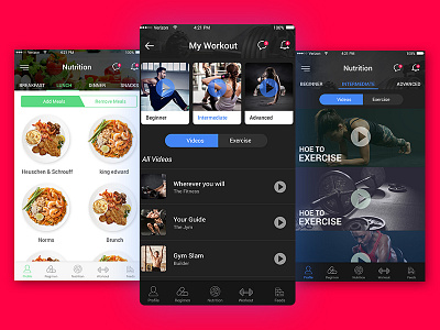 Fitness Ui dribbble eatfit fitness ui video