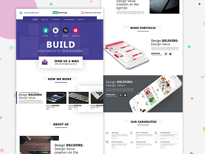 Techstartup Website Templates business design development grid interface ui ux web