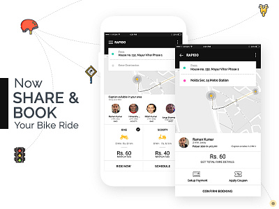 BIKE TAXI UI bikecabs biketaxiapp motorcycle taxi service