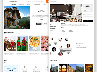 Resort Booking Page activities booking deals experience hotels rates resorts room testimonials