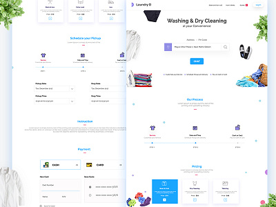 Laundry Drycleaning Website Templates design ui laundry drycleaning ux web website