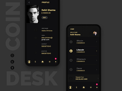 Coin Desk Application chart coindesk finance interface ios iphone ui ux