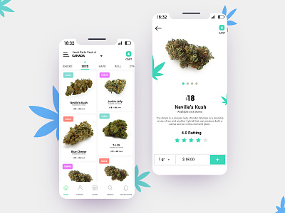 Cannabis App Ui app application cannabis design ios store ui weed