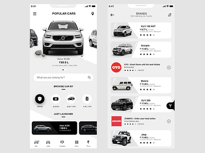 Car Market Ui android app car app carmarket cart ios marketplaces ui