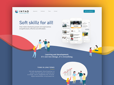 Intao Landingpage branding design flat illustration landing page minimal ui web website