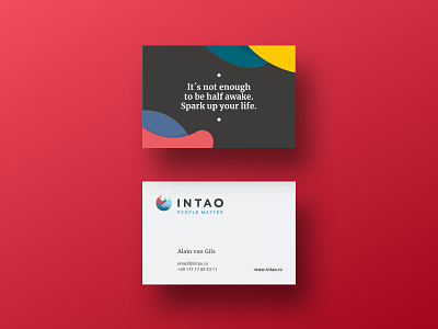 Intao Businesscards branding business card colorful design logo vector