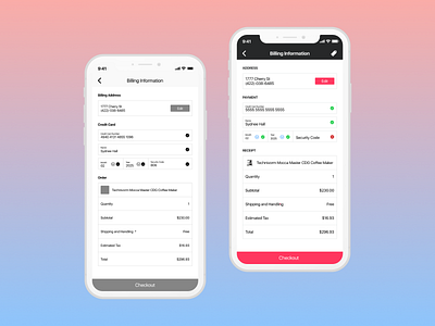 Daily UI 002 Credit Card Checkout Form checkout dailyui ecommerce figma ios product design shopping cart visual design wireframe