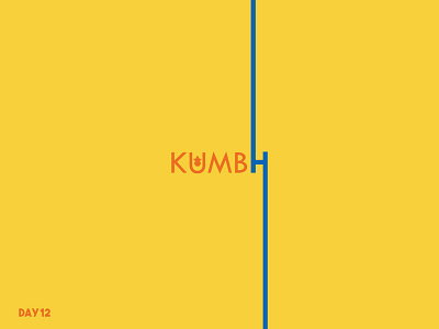 Kumbh clean colors design flat logo type art type daily typogaphy vector