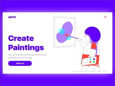 Create Painting 100 daily ui 100 day project 100 day ui challenge adobe illustrator charachter design character clean colors desiginspiration design dribbble flat illustration ui ui ux design ui 100 ui ux ui ux designer vector vector art