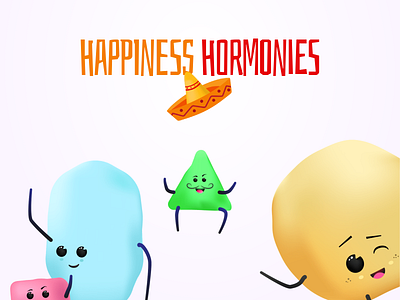 Happiness Homies Hormonies branding campaign character character design happiness illustration science story vector