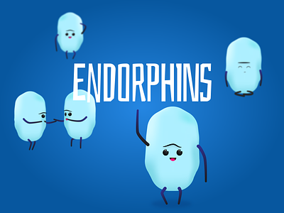 Endorphins - Happiness Hormonie 02 campaign character emotion happiness illustration personality science vector visualisation