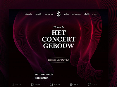 The Royal Concertgebouw - Royal edition brand classical concert culture experience lines music royal uiux warm web
