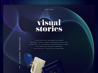 Visual Stories - A website for book lovers books experience story storytelling typography ui ux visual web