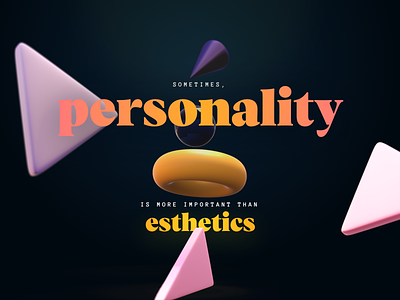 A lil bit of personality 3d quote shapes typography vesterbro