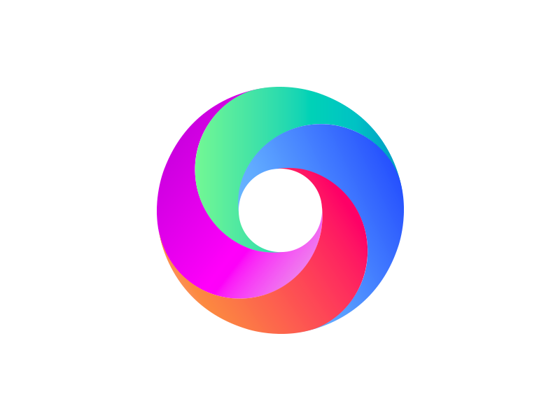Gradient logo O website web logo stationery color animal mark gradient agency vector colorful visual typography monogram illustration stationary identity design brand branding
