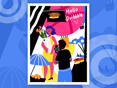 Hello Dribbble! debut hello dribbble illustration procreate
