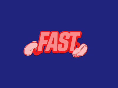 FAST sticker fast illustraion sticker typography