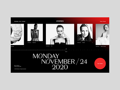 Stories black composition fashion grid interface minimalism red slider typography ui ux webdesign white