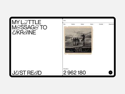 Message to Ukraine animation graphic design grid interaction minimalism story typography ui ukraine